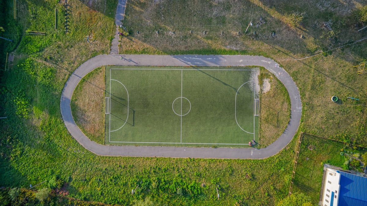 green and white basketball court