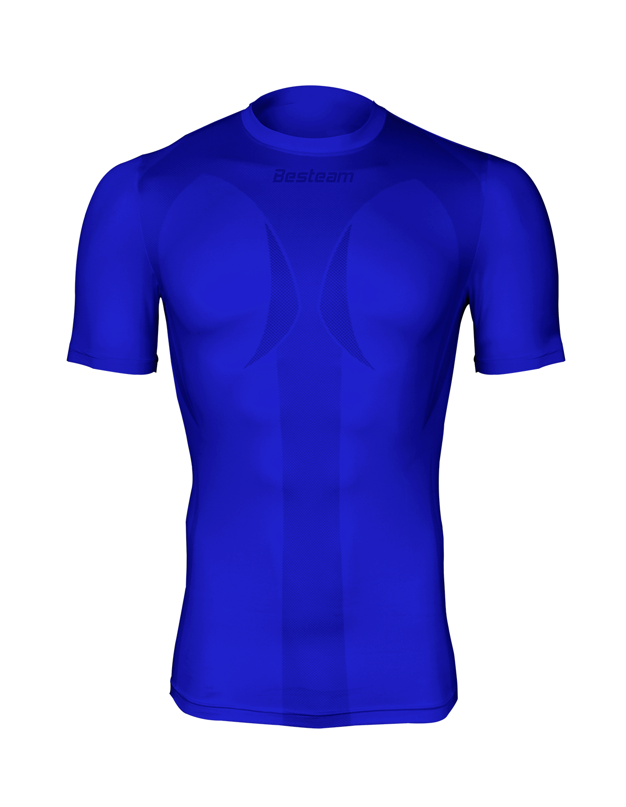 Mens Compression Top Short Sleeve | Royal Blue