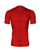 Mens Compression Top Short Sleeve Red