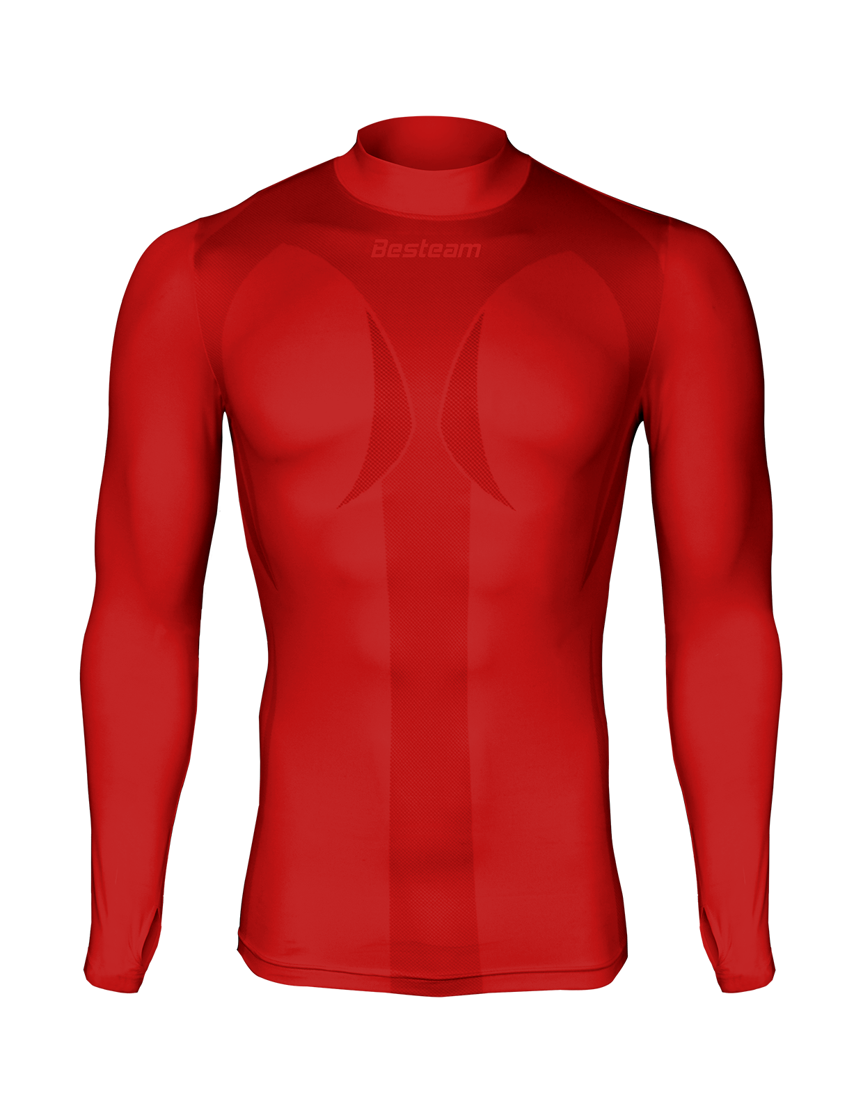 Compression Long Sleeve Top Red